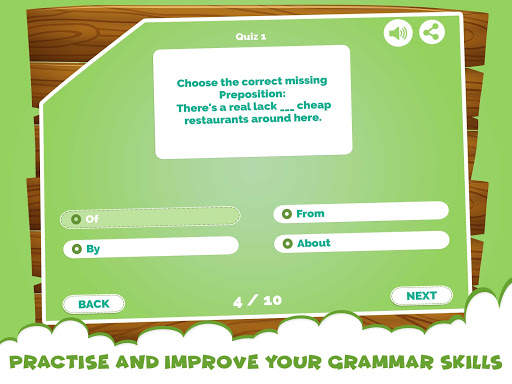 Learning Prepositions Quiz App screenshot 5
