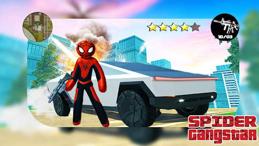Free battleground fire : Spider Stickman RopeHero screenshot 1