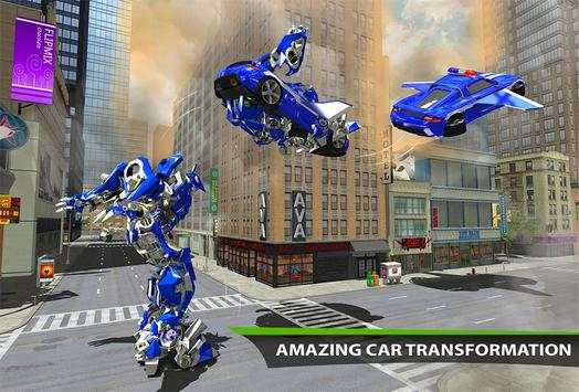 Real Police Flying Car Robot Transformation Game screenshot 4