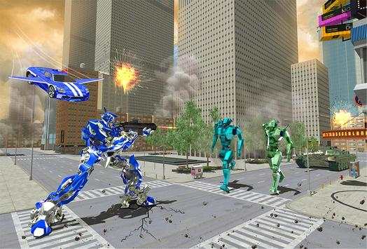 Real Police Flying Car Robot Transformation Game screenshot 5