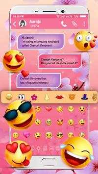 SMS Pink Flower Theme Keyboard screenshot 2