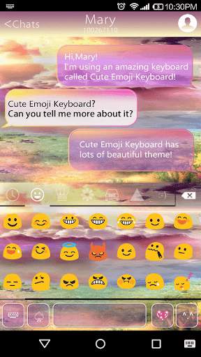 Cute Wallpaper Emoji Keyboard स्क्रीनशॉट 2