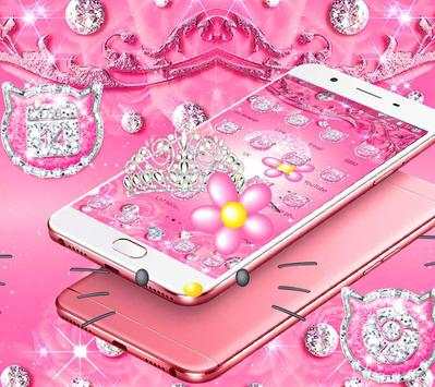 Lovely Pink Kitty Diamond Theme🐱 screenshot 2