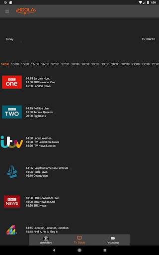HoolaTV - Watch Live British TV 19 تصوير الشاشة