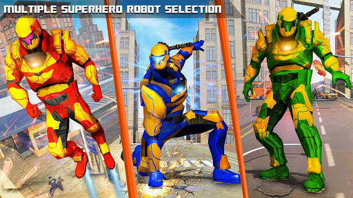 Superhero Flying Robot Rescue: Robot Shooting Game screenshot 4