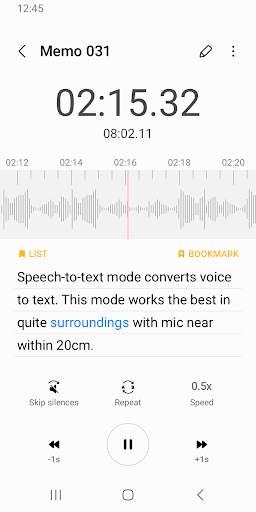 Samsung Voice Recorder screenshot 4