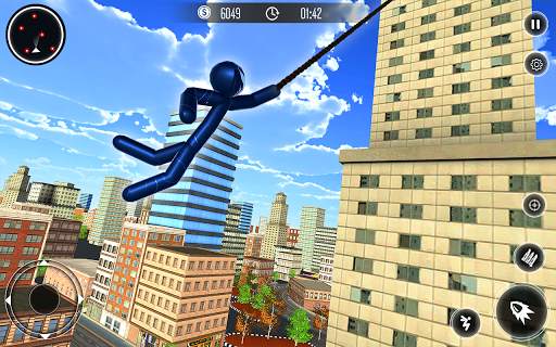 Spider Stickman Rope Hero - Black Hero Vice Town screenshot 11
