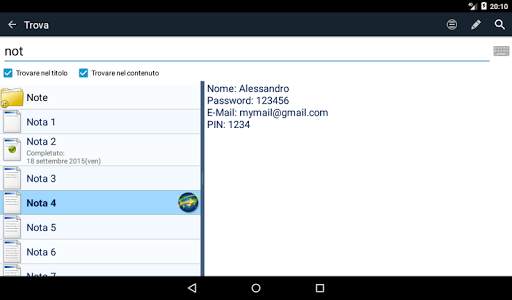 Gerarchico notes screenshot 9