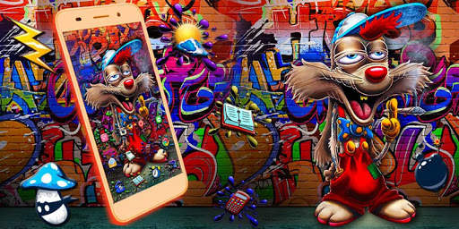 Graffiti Smoky Rabbit Themes Live Wallpapers screenshot 4