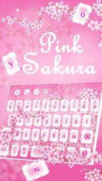 Romantic Sakura Keyboard Theme screenshot 1