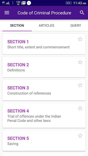 CrPC- Code of Criminal Procedure- Free Offline App screenshot 1