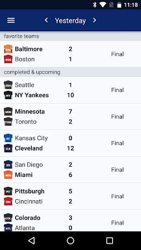 Sports Alerts - MLB edition screenshot 1