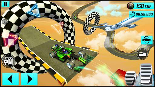 Formula Car Sky Tracks GT Racing Stunts- Car Games screenshot 2