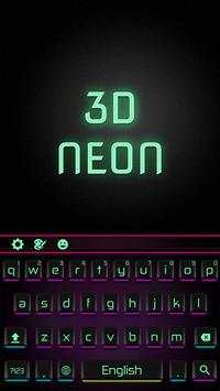 3D Neon Keyboard Theme screenshot 1