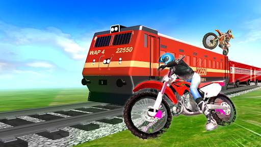Tricky Bike Stunt vs Train screenshot 5