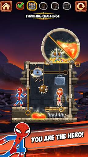 Spider Hero - Rescue Game & Pin Pull screenshot 2