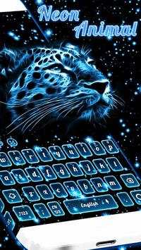 Neon ice Tiger Keyboard Theme स्क्रीनशॉट 1