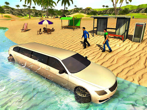 Beach Water Surfer Limousine Car Driving Simulator screenshot 7