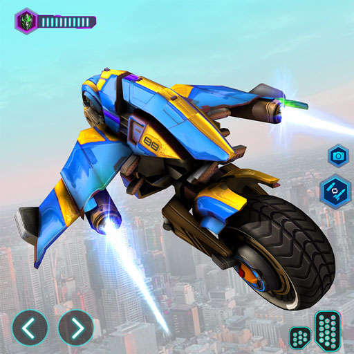 Flying Robot Bike Hero Games: Robot Fighting Game 2.5