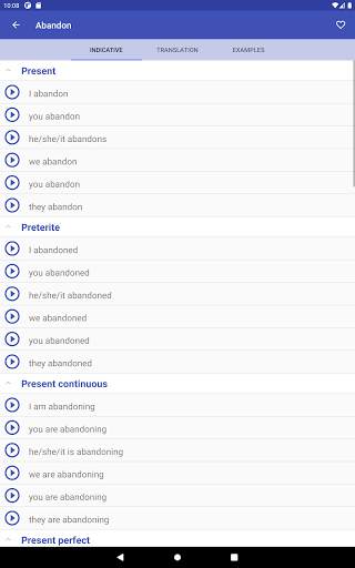 Conjugation Verbs In English - Offline screenshot 18
