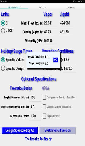 Two Phase Separator Lite screenshot 9