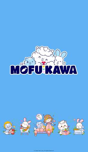 Cute Cat, Bunny & Girl Sticker screenshot 1