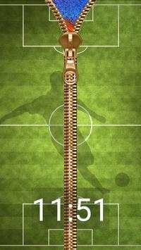 Futebol Ziper Tela De Bloqueio screenshot 4