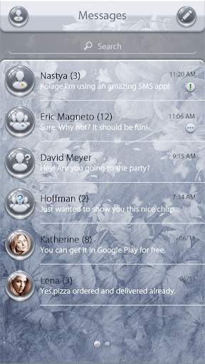 GO SMS PRO 55° GREY THEME screenshot 3