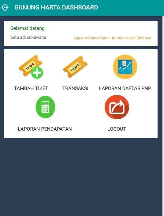 APP OPERATOR GUNUNG HARTA screenshot 2
