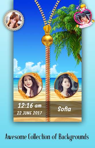 Beach Zipper Lock Screen 1 تصوير الشاشة