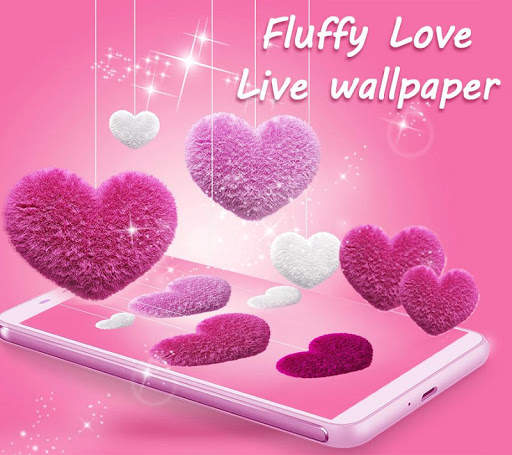 Pink Fluffy Love Heart Live Wallpaper 2020 screenshot 1
