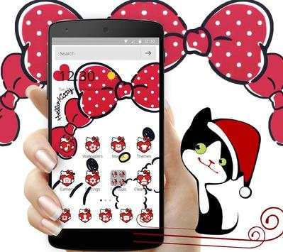 Cute Kitty Bowknot Theme screenshot 2