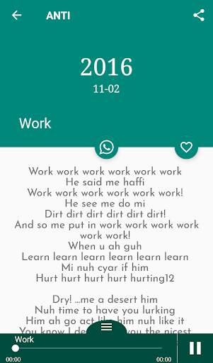 Rihanna Songs Lyrics screenshot 2