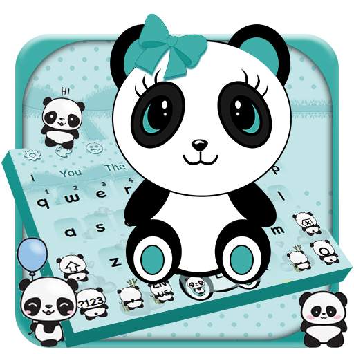 Kawaii Baby Panda Keyboard Theme 10001002
