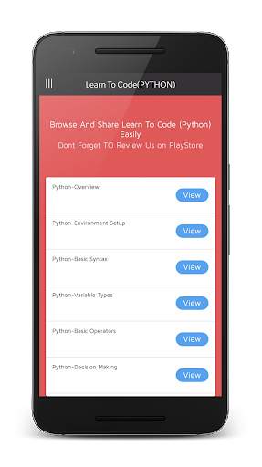 Learn To Code (PYTHON) screenshot 1