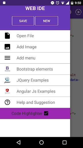 HTML EDITOR,AngularJ,Bootstrap screenshot 3