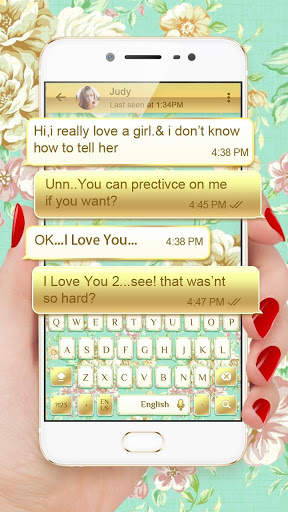 Gold Flower Keyboard screenshot 1