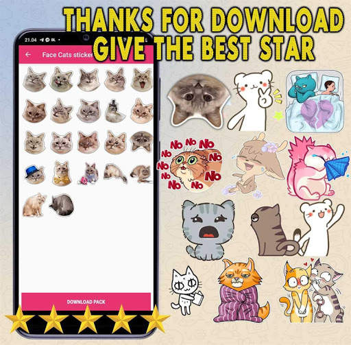 Cute Cat Sticker 2020 WAStickerApps for WhatsApp screenshot 4