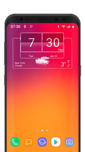 3D Flip Clock Theme Pack 06 screenshot 1