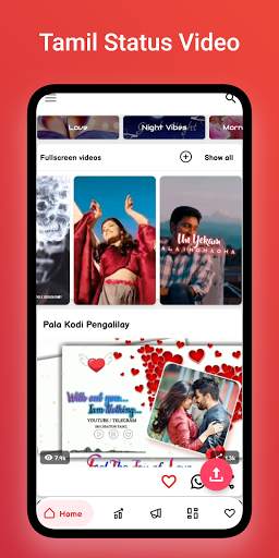 Tamil Status Videos App for WhatsApp: downloading screenshot 1