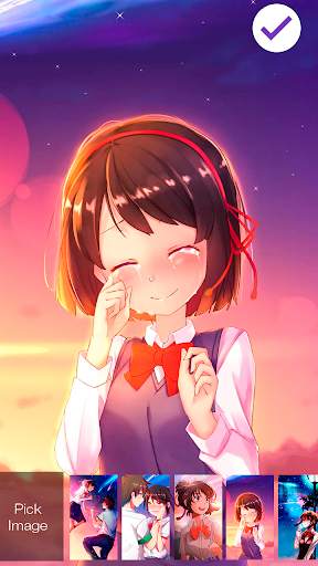 Kimi Cute Couple Anime Name Theme Screen Lock screenshot 4