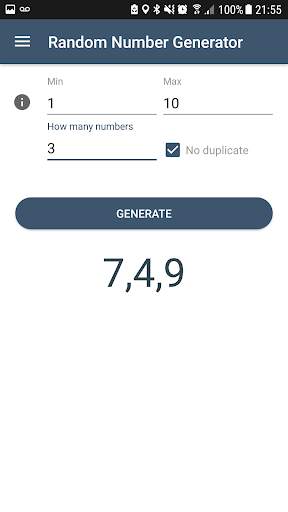 Random Number Generator screenshot 1