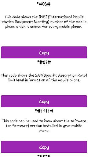 All Mobile Secret Codes(Android Secret Codes) screenshot 8