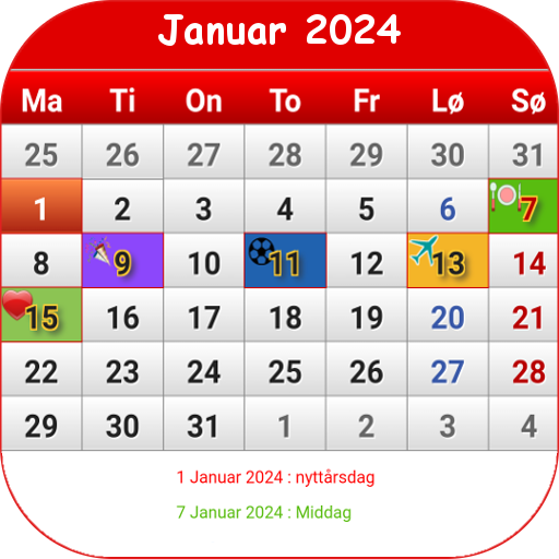 Norsk Kalender 2024 أيقونة