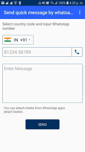 Send quick message by whatsapp screenshot 7