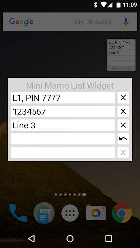 Mini Memo List Widget स्क्रीनशॉट 2