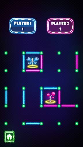 Dots & Boxes Glow: Offline Mul screenshot 4