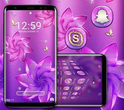 Pink Purple Flower Launcher Theme screenshot 4