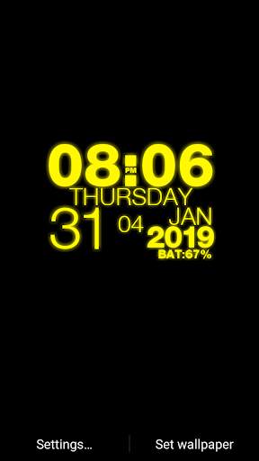 Wallpaper Clock Digi Clock Lwp screenshot 5