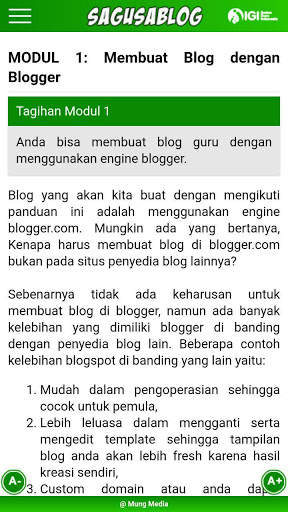 Tutorial Blogger Dasar - SAGUSABLOG IGI screenshot 5